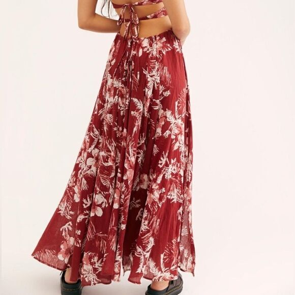 NEW Free People Lille Printed Tie-Back Maxi Dress - Picture 4 of 7